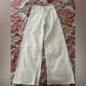 Girls Zara White Marine Jeans.